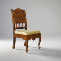 Gloire Teak wood hand carved dining chair - Image 1